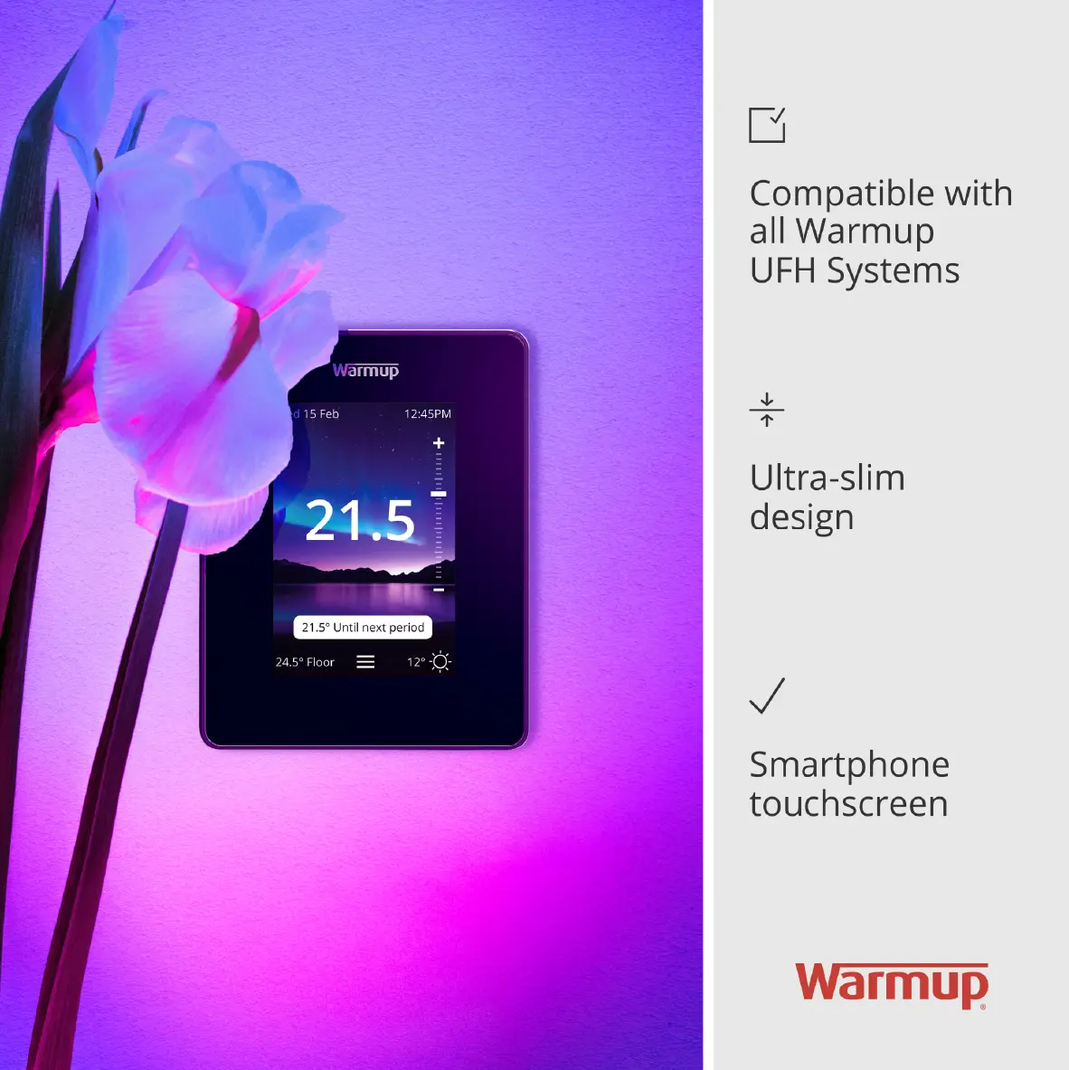 7iE Onyx Black Smart WiFi underfloor heathing Thermostat - Image 3