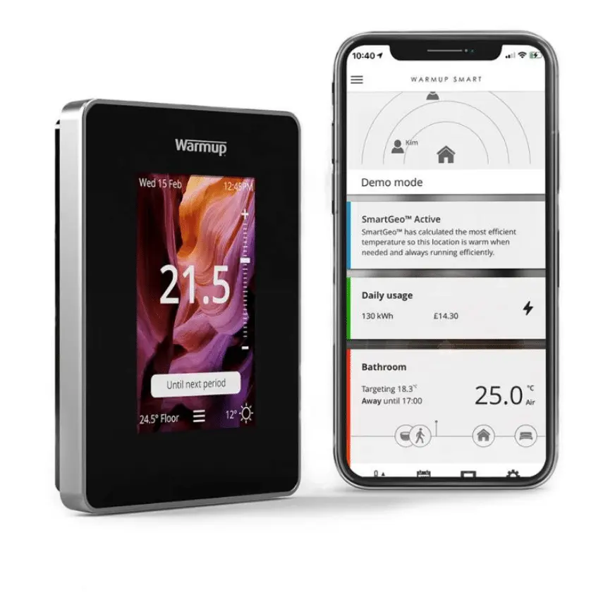 6iE Onyx Black Smart WiFi underfloor heathing Thermostat - Image 1