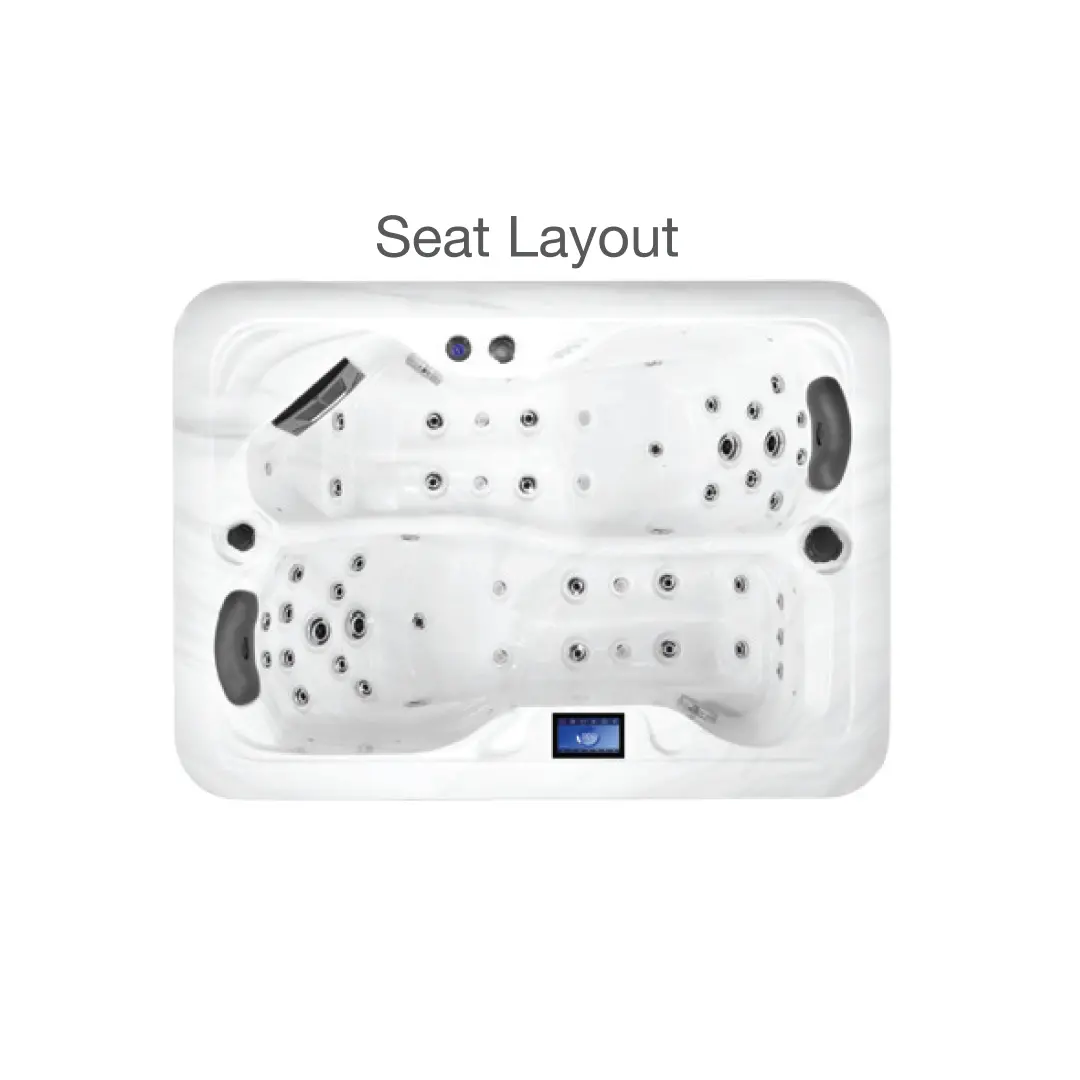 Jaquar Nuonvo SPA 2 seater,  Shell Colour-Stunning White With Bluetooth, UV,LED Aromatherapy, - Image 4
