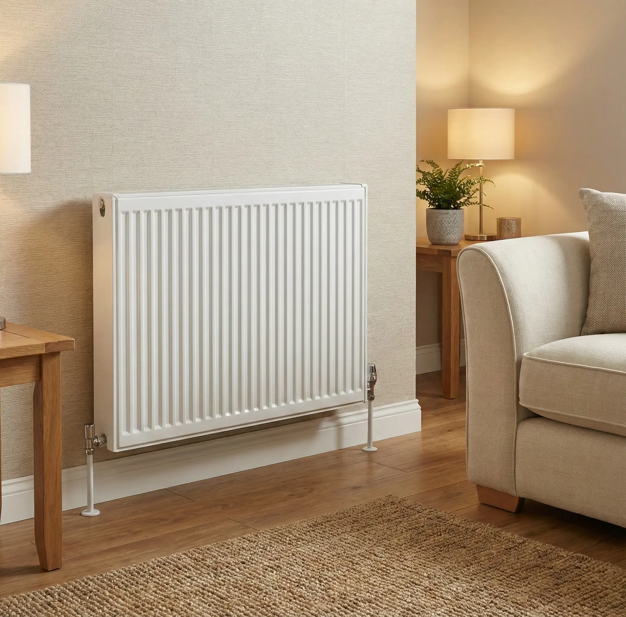 400x600mm Single Panel white Radiator – Type 11 - Image 3