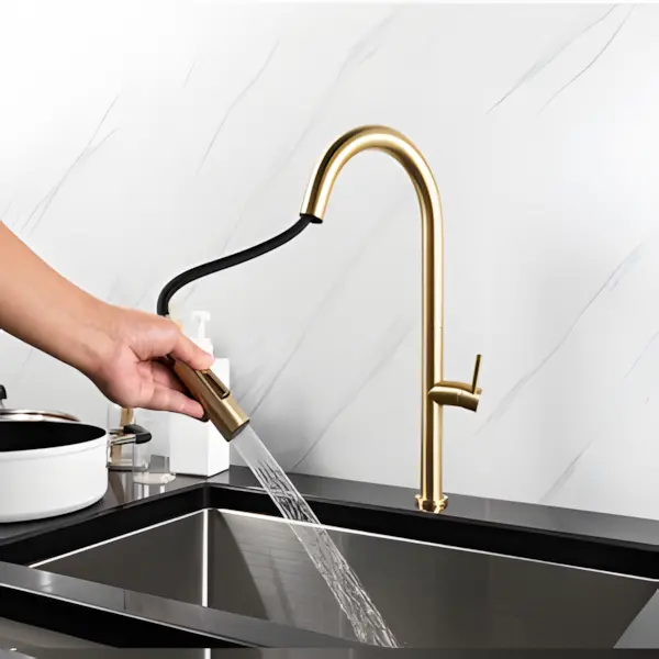 Grace Single Lever Kitchen Mixer Chrome Plated - Image 2