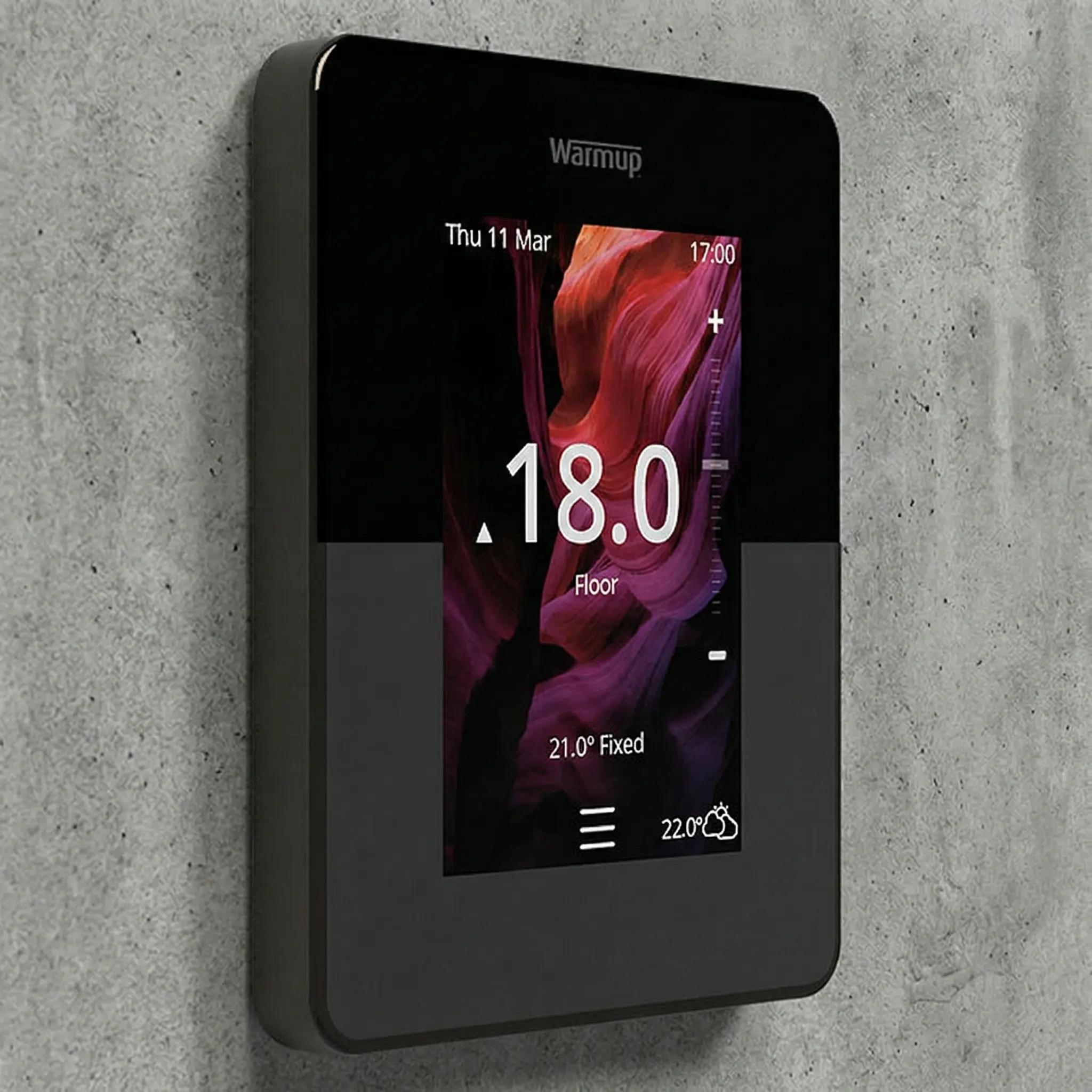 6iE Onyx Black Smart WiFi underfloor heathing Thermostat - Image 2