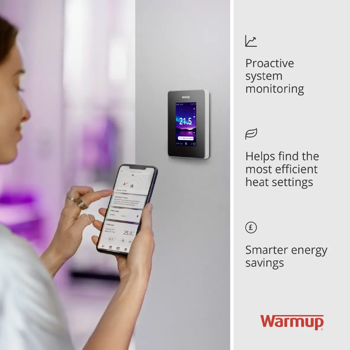 7iE Onyx Black Smart WiFi underfloor heathing Thermostat - Image 4