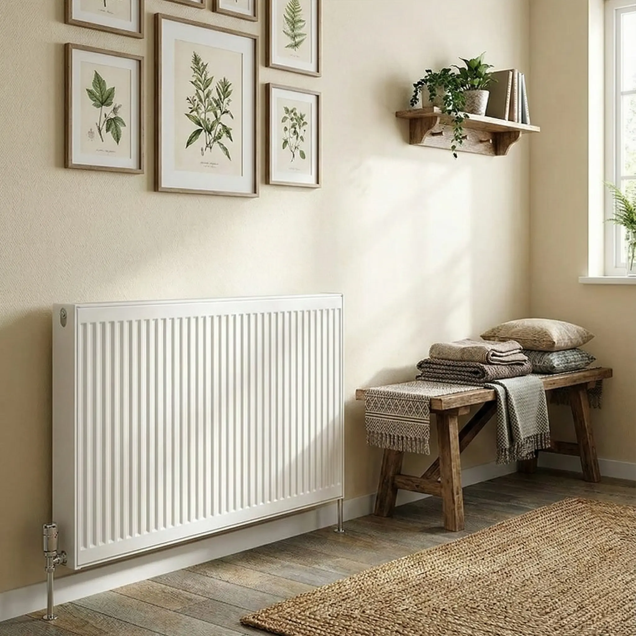 500x800mm Double Panel white Radiator – Type 22 - Image 1