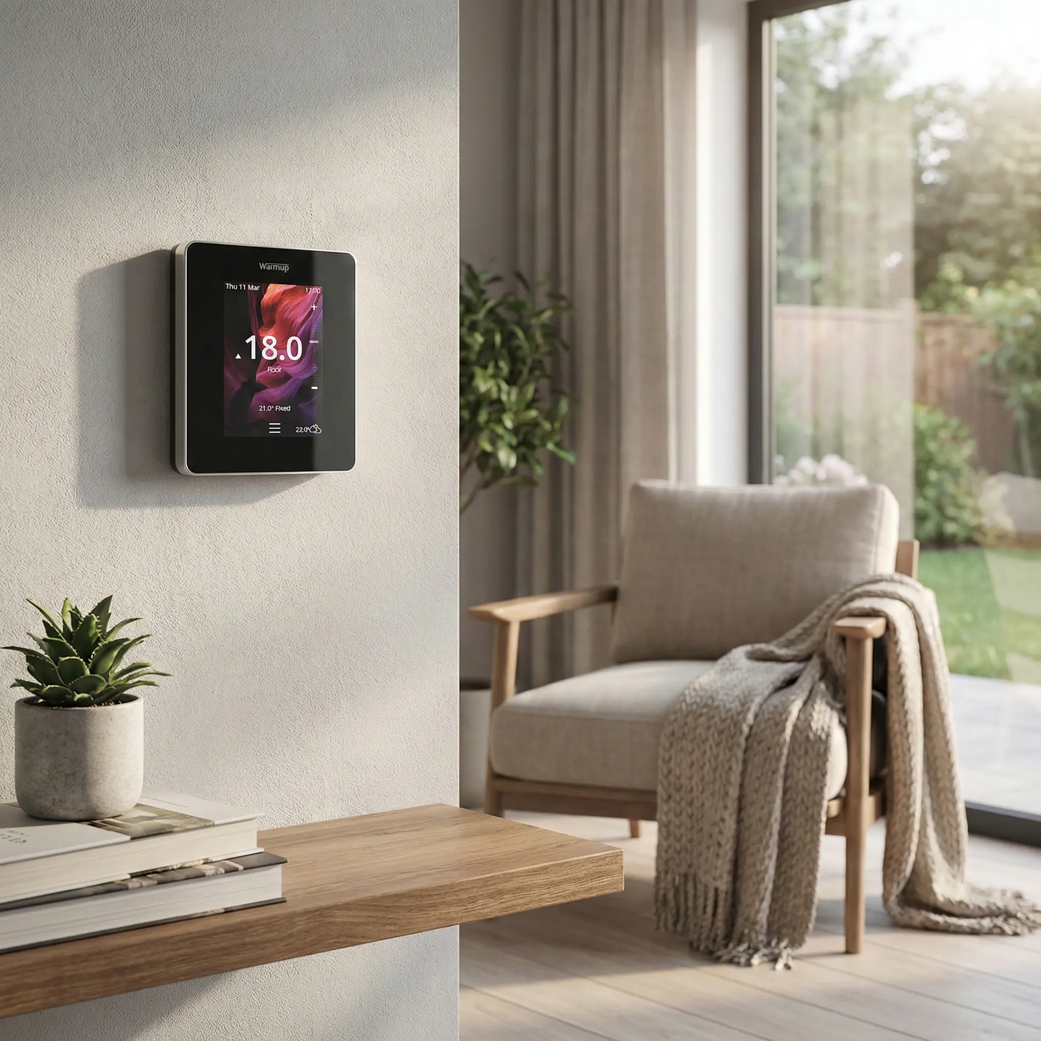 6iE Onyx Black Smart WiFi underfloor heathing Thermostat - Image 3