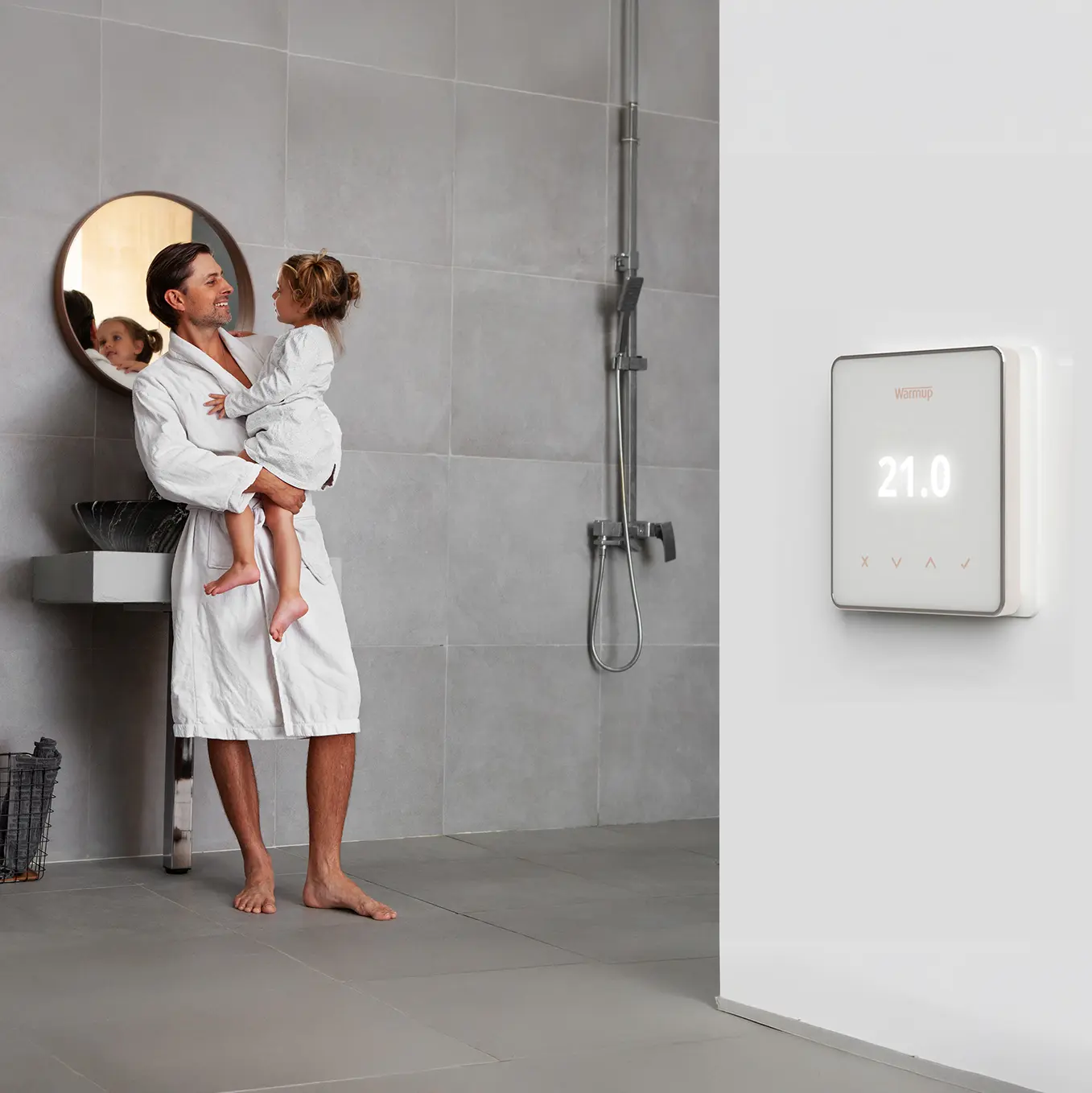 Porcelain White Element WiFi underfloor heathing Thermostat - Image 2