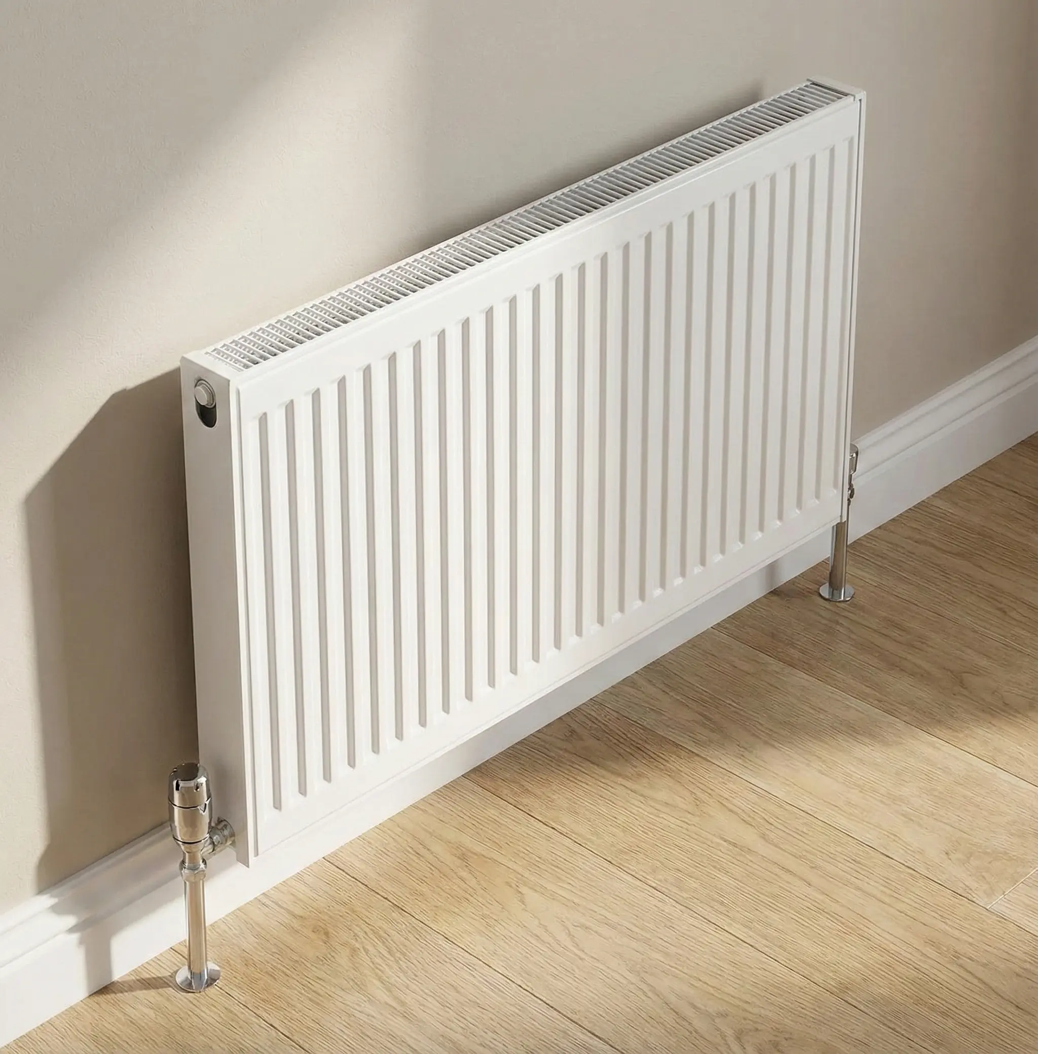 400x600mm Double Panel white Radiator – Type 21 - Image 1