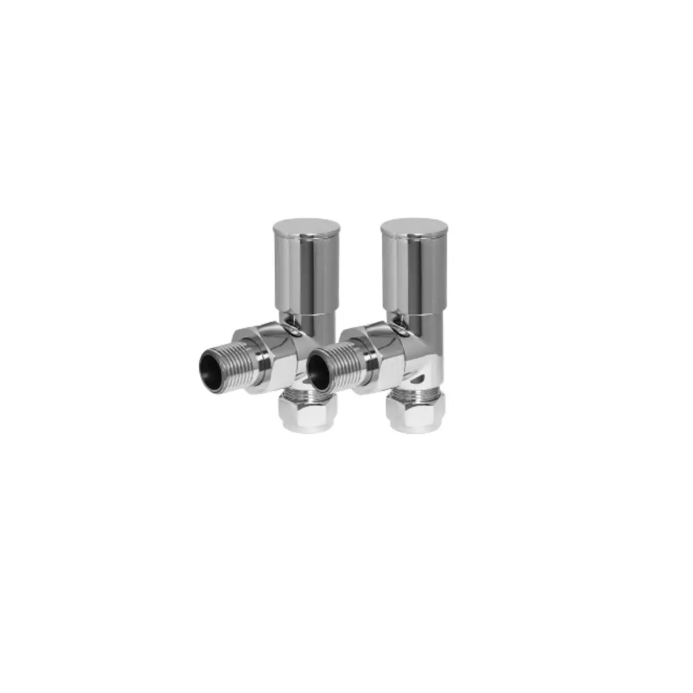 Angled Chrome Manual Radiator Valves