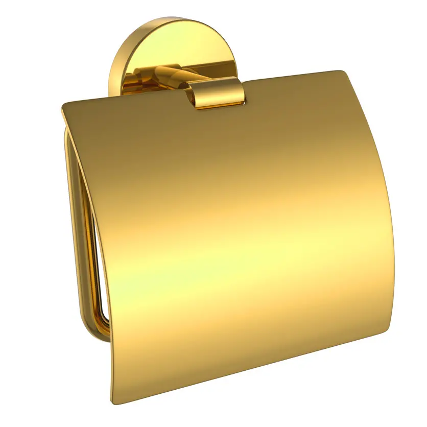 Jaquar Gold Bright PVD Continental Toilet Paper Holder