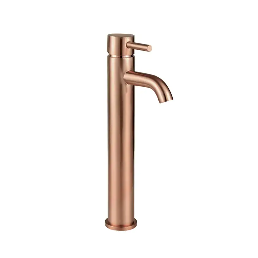 Treviso Single Lever Tall Basin Mixer Brushed Rose Gold