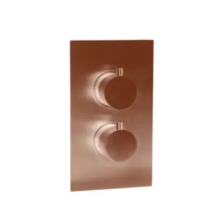 Treviso Thermostatic Concealed Shower Mixer Two Outlet Brushed Rose Gold