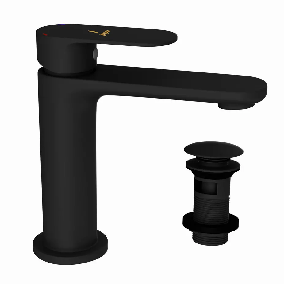 Jaquar Opal Black Matt Prime Mono Basin Mixer Includes Compatible click clack waste