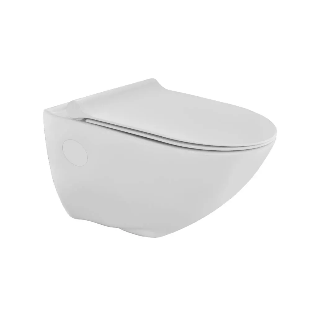 Jaquar Continental Rimless Wall Hung Toilet With UF Soft Close Slim Seat Cover