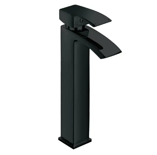 Fiuto Black Nero Hi Rise Mono Basin Mixer Tap