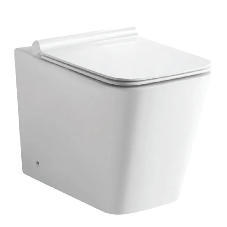Jaquar White Aria Rimless Back To Wall Toilets With UF Soft Close Slim Seat Cover