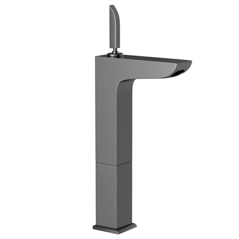 Artize Lexa Black Chrome Joystick High Neck Basin Mixer
