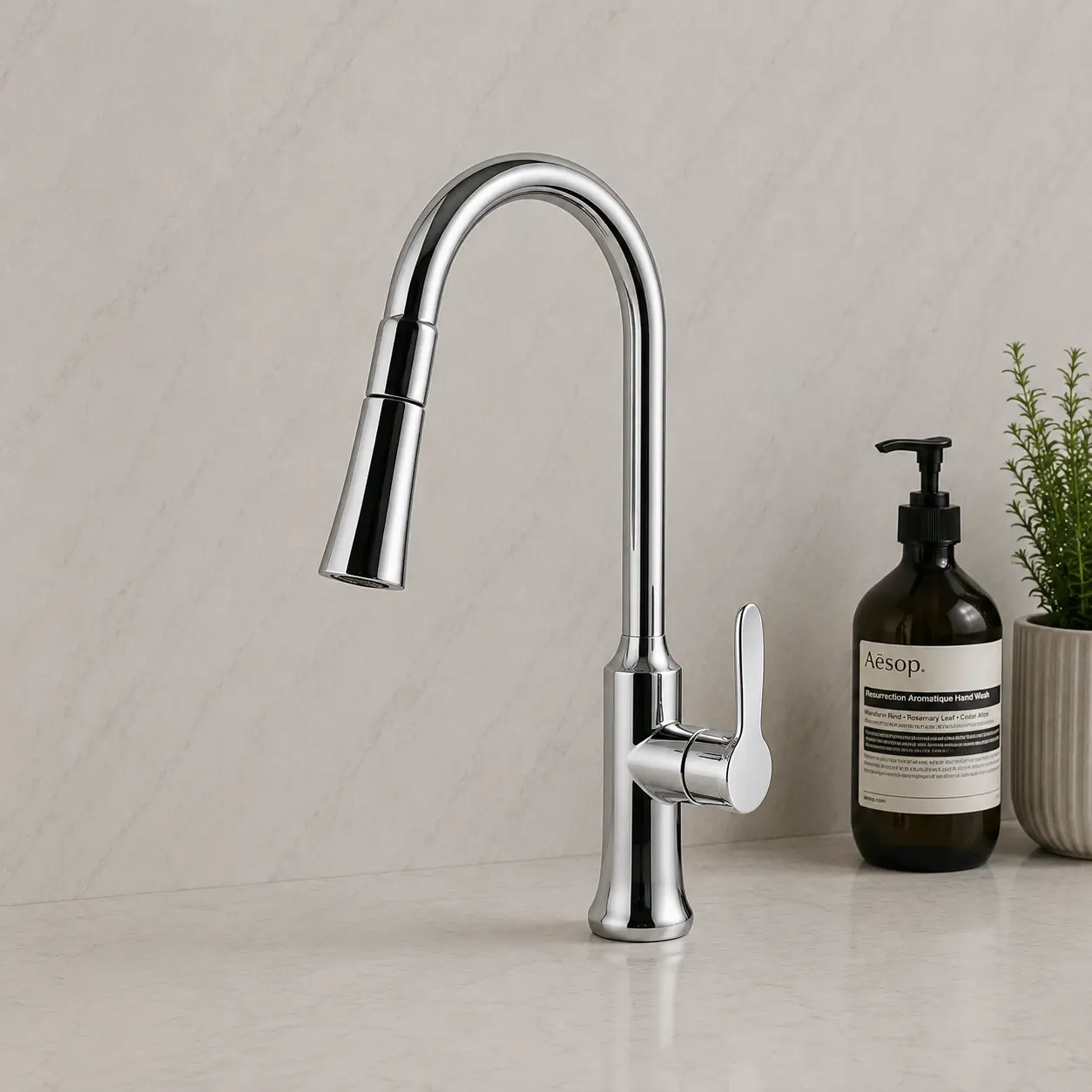 Veneto Pull Out Kitchen Mixer Tap Chrome