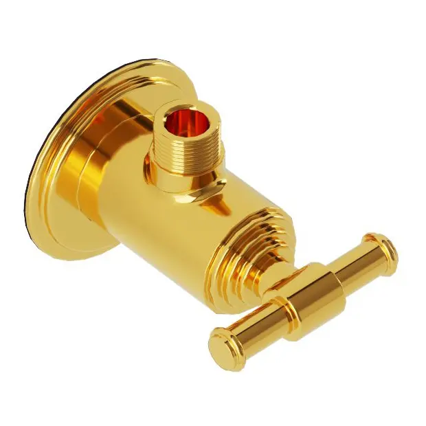 Artize Gold Bright PVD VIC Angle Valve With Wall Flange