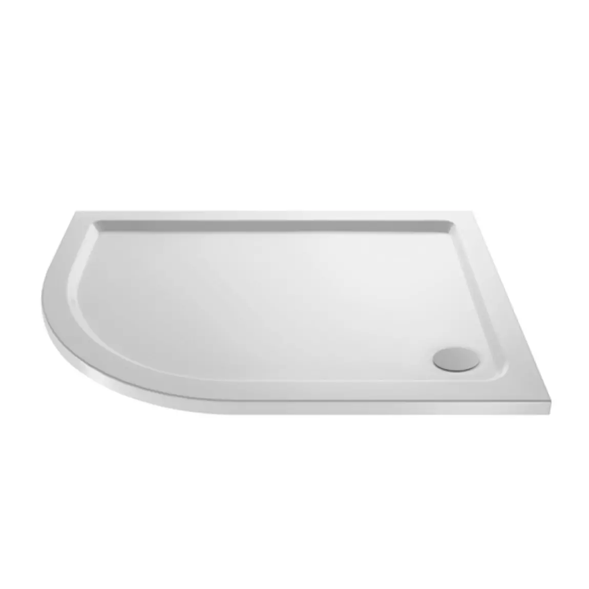 Left Hand OFF SET Quadrant White Shower Trays (900 x 760mm)