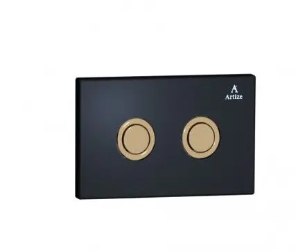 Artize Rose Gold Cilica Pneumatic White Glass Control Toilet Flush Plates