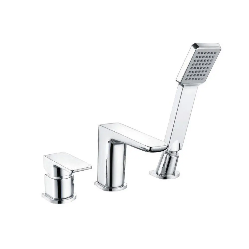 Dash 3 Hole Deck Mounted Bath Shower Mixer With Kit