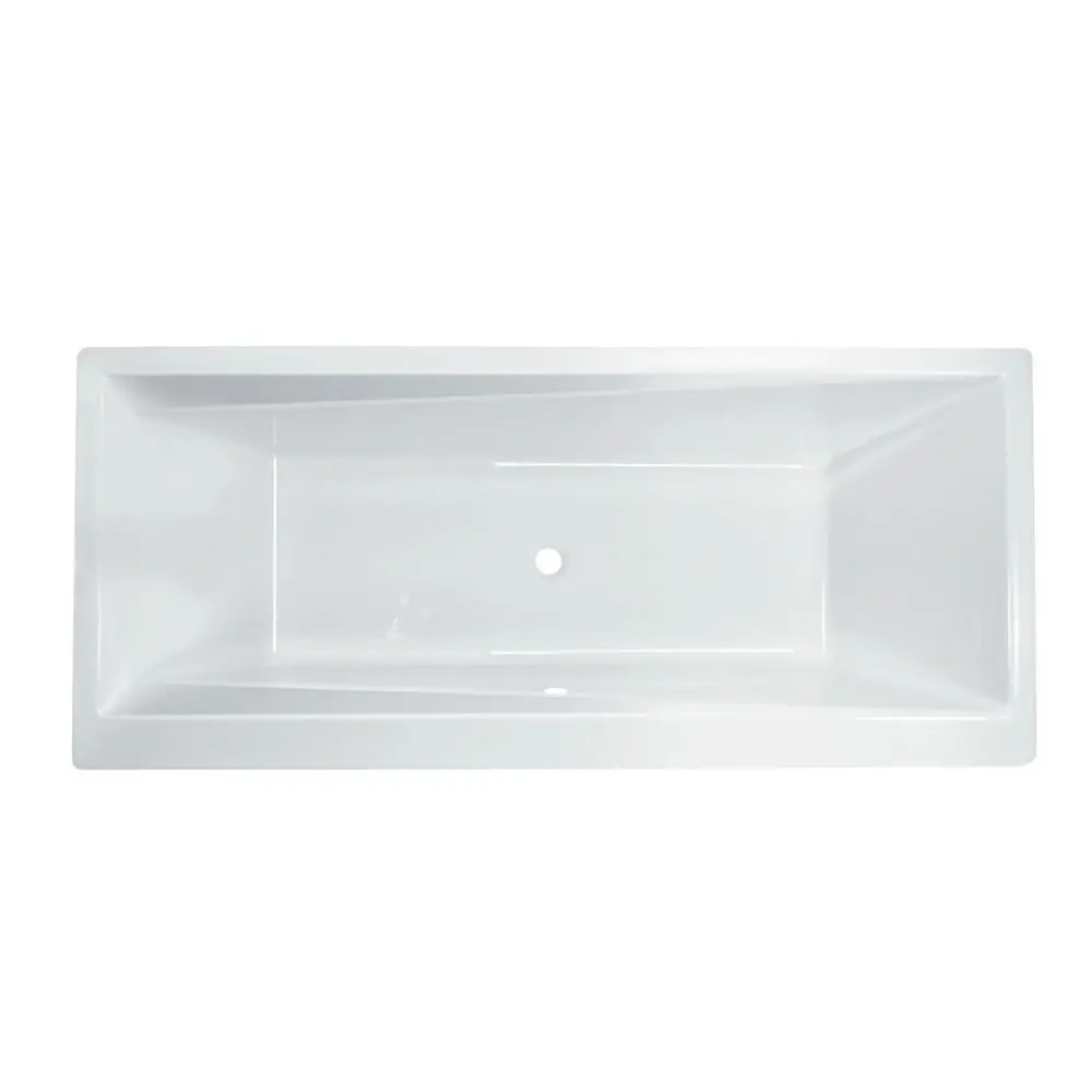 Kubix White Built-in Bathtub With Powder Coated MS Frame 1800X800mm
