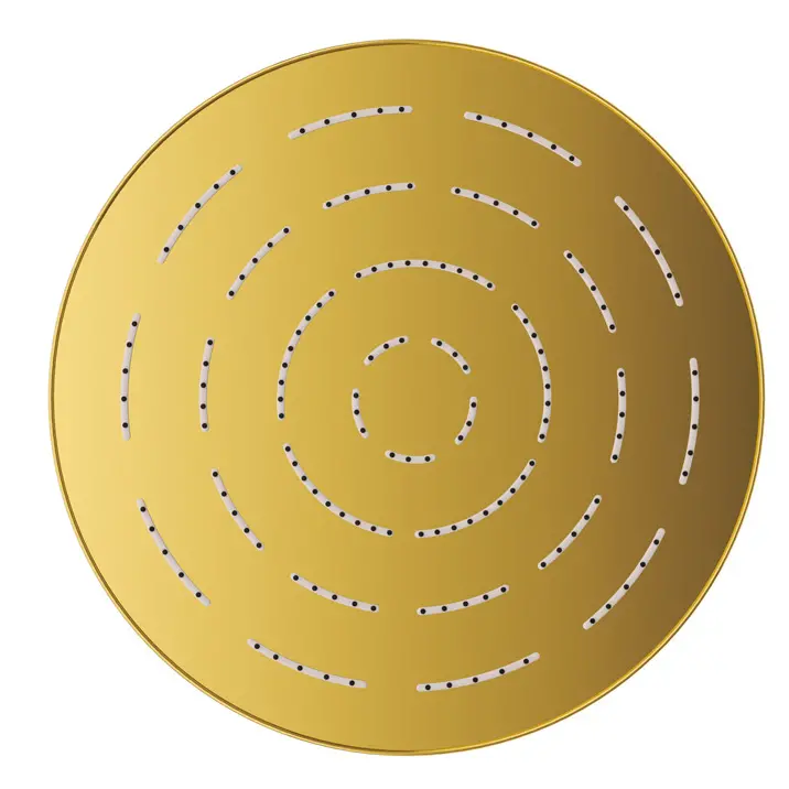 Jaquar Gold Bright PVD Maze Overhead Shower 240mm Round Single Flow