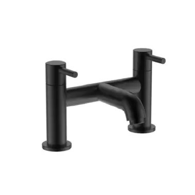 Treviso Dual Lever H Type Bath Filler and Shower Mixer Black Matt