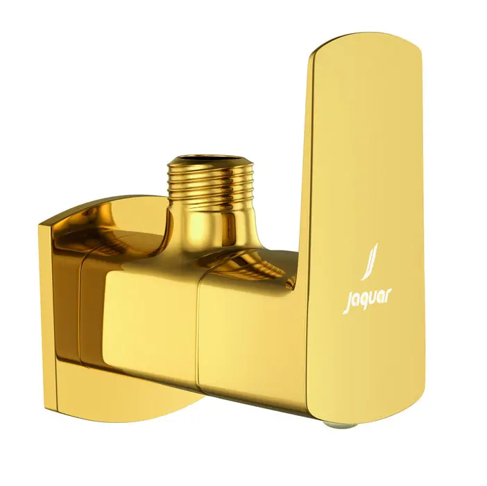 Jaquar Gold Bright PVD Kubix Prime Wall Mounted Stop Valve