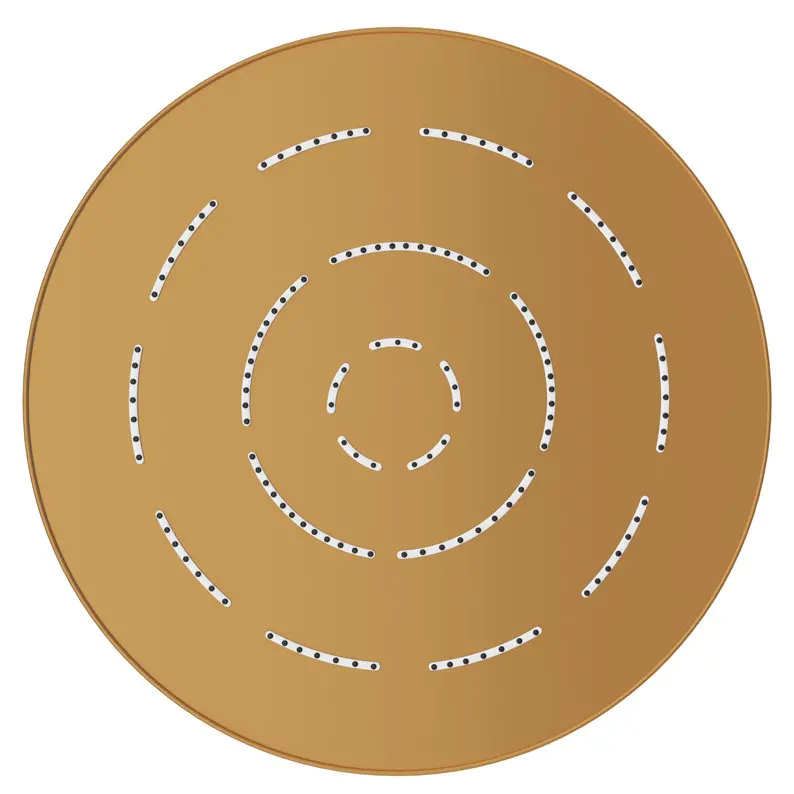 Jaquar Gold Matt PVD Maze Overhead Shower 200mm Round Single Flow