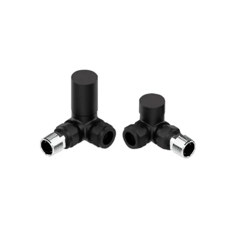 Black Matt Corner Manual Radiator Valves