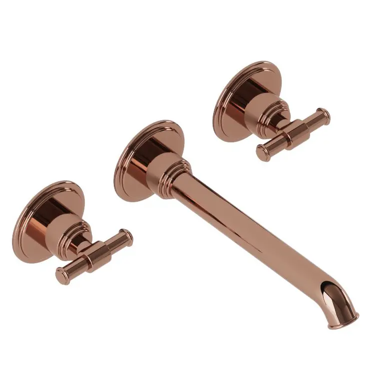 Artize VIC Blush Gold PVD Exposed Part Kit of In-wall 3-Hole Basin Mixer with Basin Spout