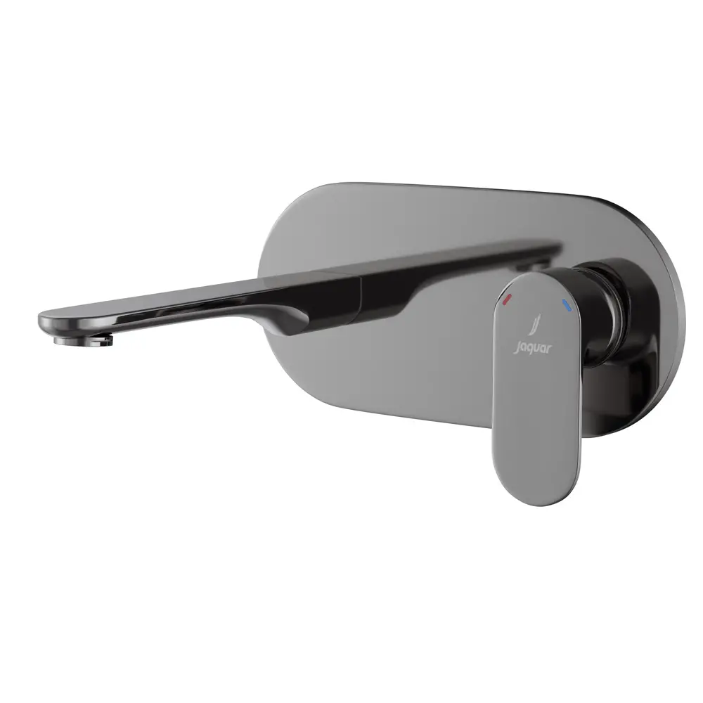 Jaquar Opal Black Chrome Prime 2-Hole Wall-Mounted Basin Mixer