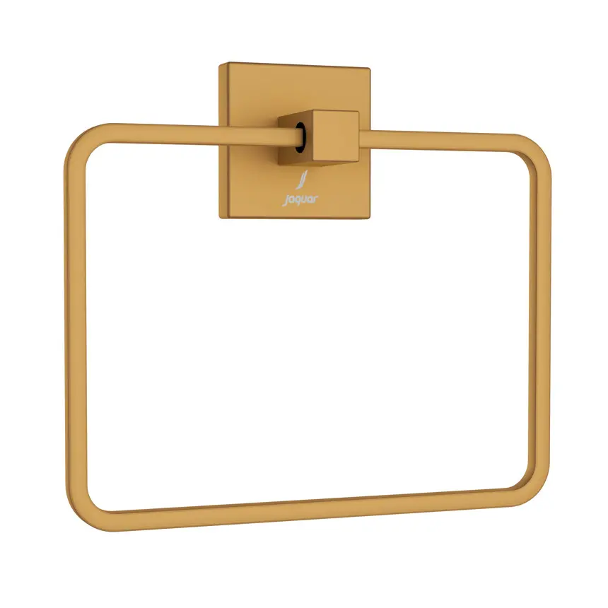 Jaquar Gold Matt PVD Kubix Prime Towel Ring