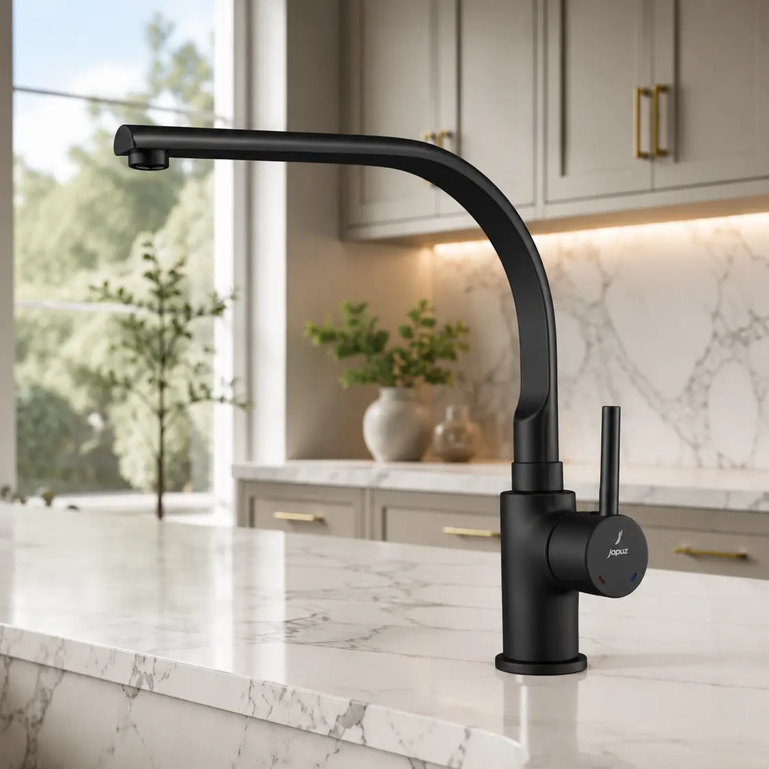 Jaquar Florentine Black Matt Prime Side Lever Mono Kitchen Tap Mixer