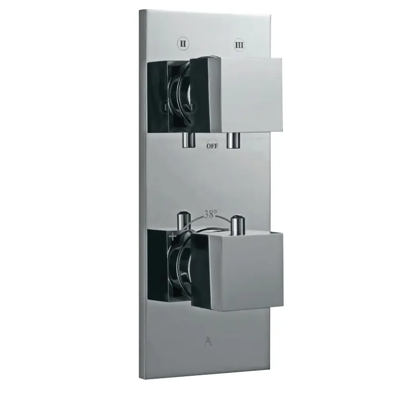 Artize Chrome Thermatik-S in-wall thermostatic shower valve with 4-way outlets
