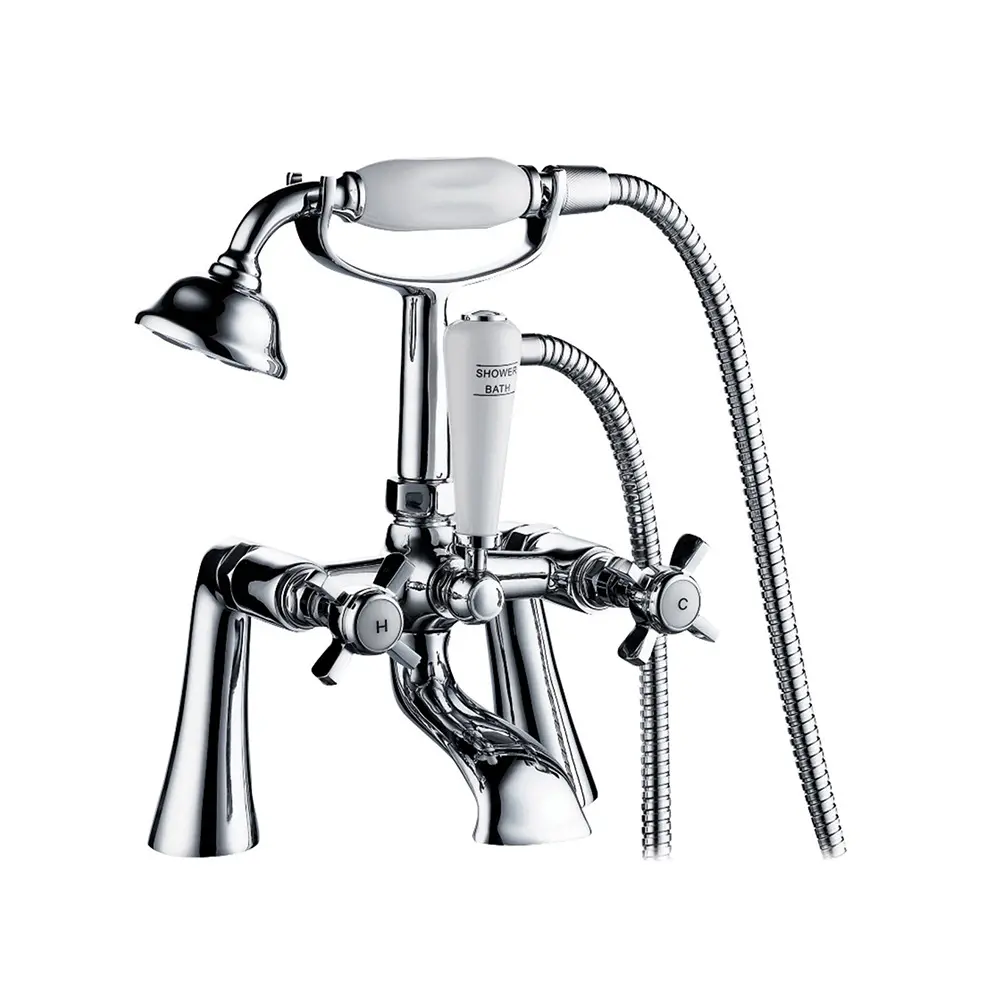 Chelsea Dual Lever Bath Shower Mixer With Kit