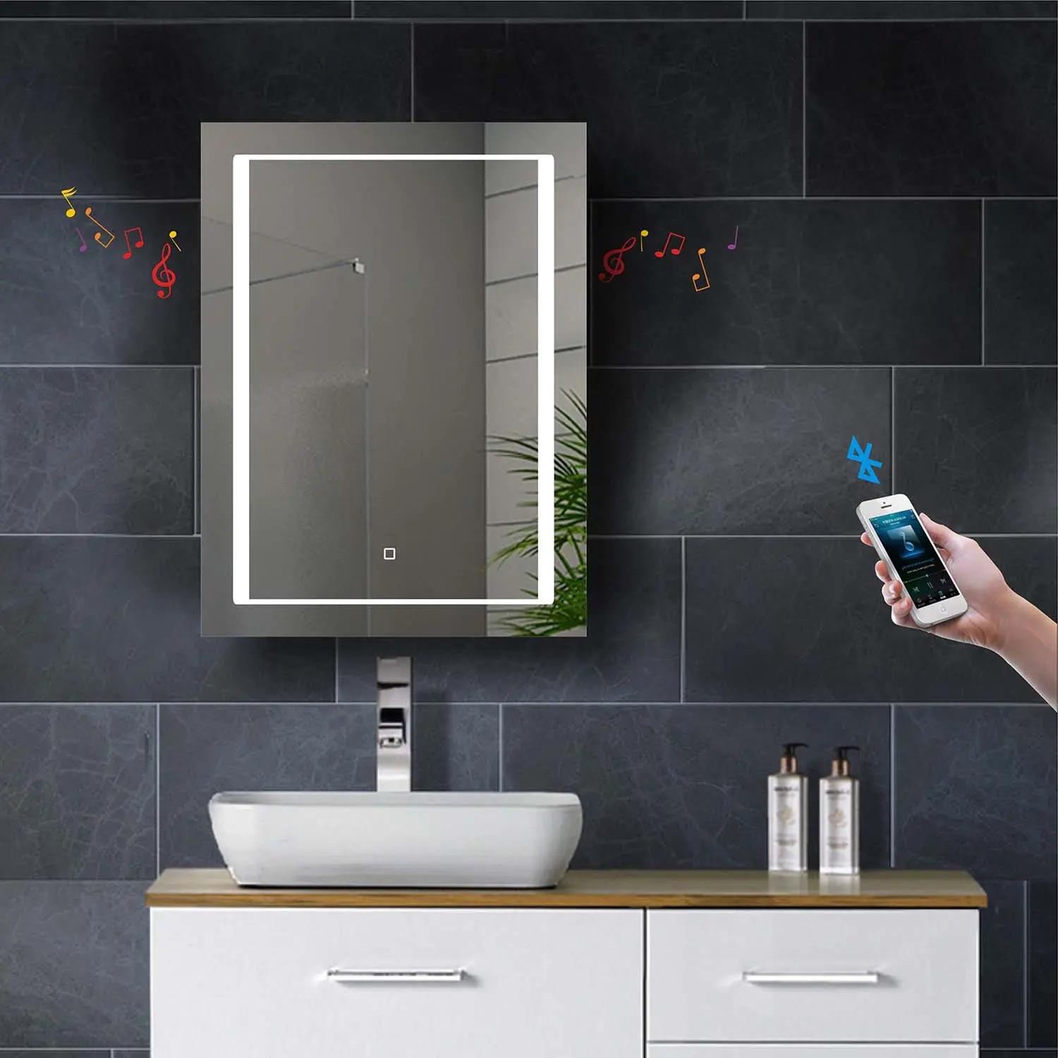 Spark LED Mirror With Bluetooth