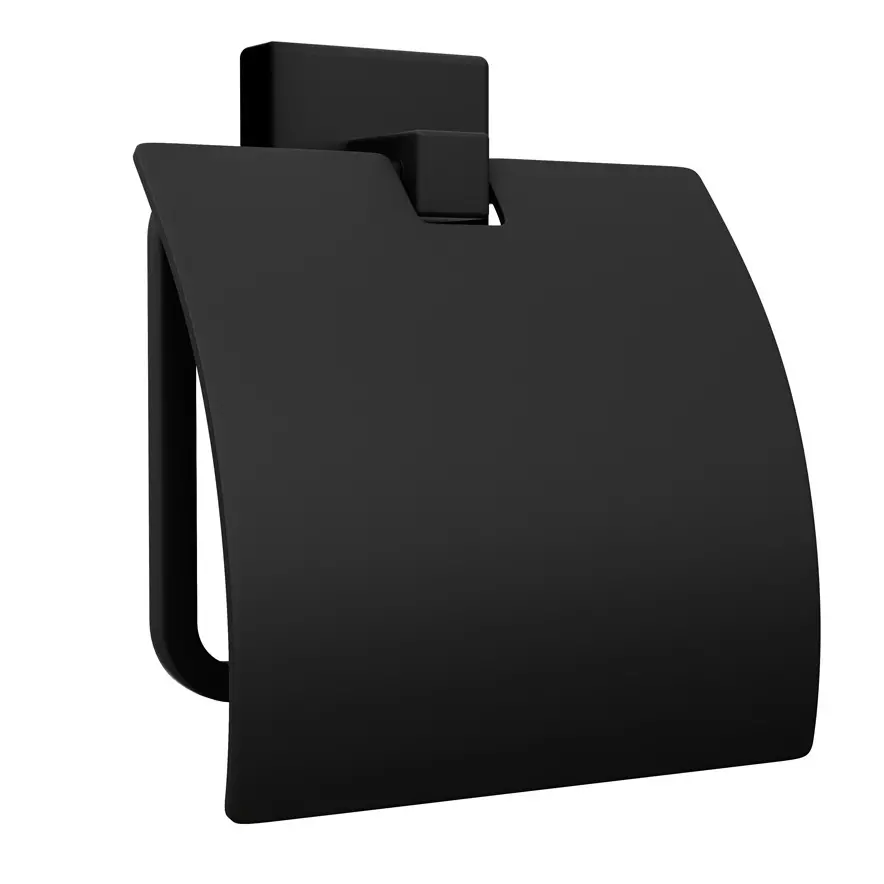 Jaquar Black Matt Kubix Prime Toilet Paper Holder Image 0