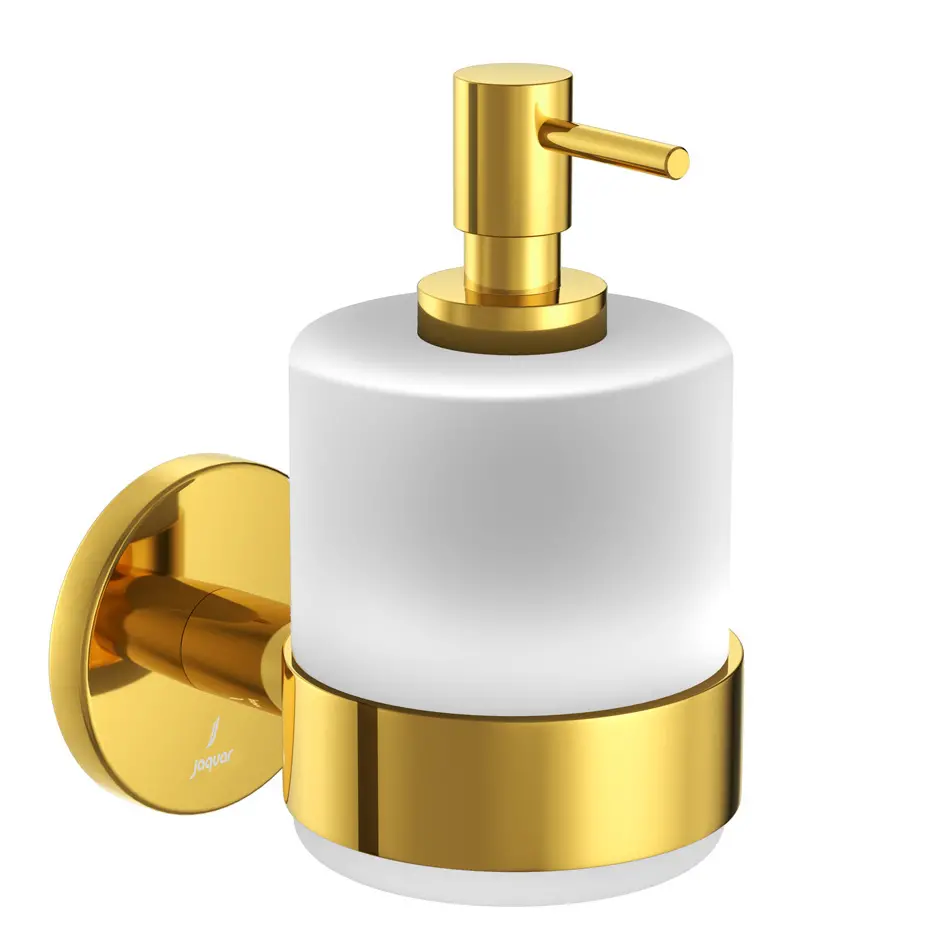 Jaquar Gold Bright PVD Soap Dispenser With Glass Bottle