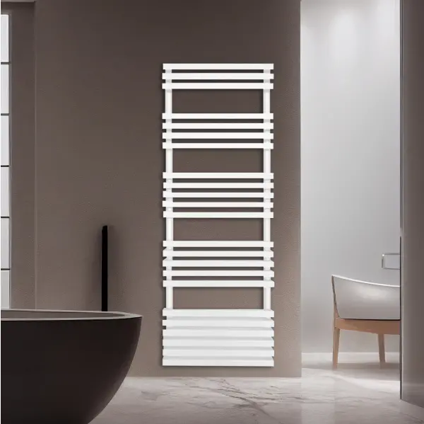 White York Single Designer Vertical Towel Radiator 1395mm x 500mm