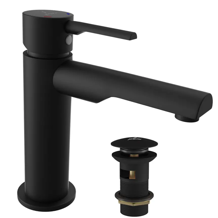 Jaquar Florentine Black Matt Prime Mono Basin Mixer Includes Compatible click clack waste