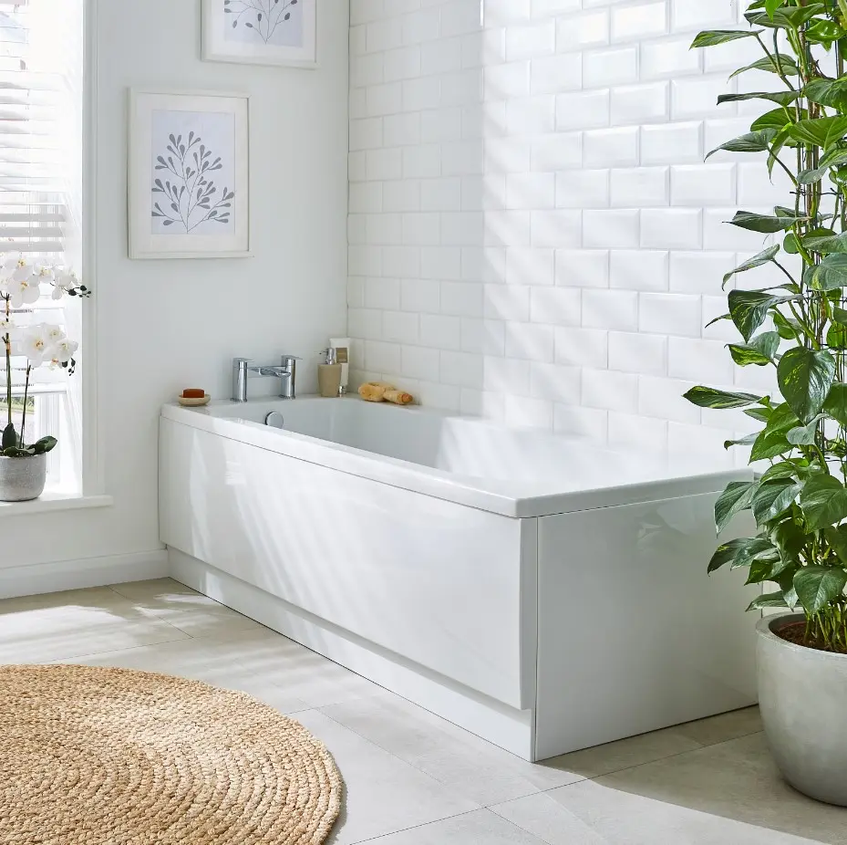 Proton 1700x700mm Single Ended Contract Bath with legs