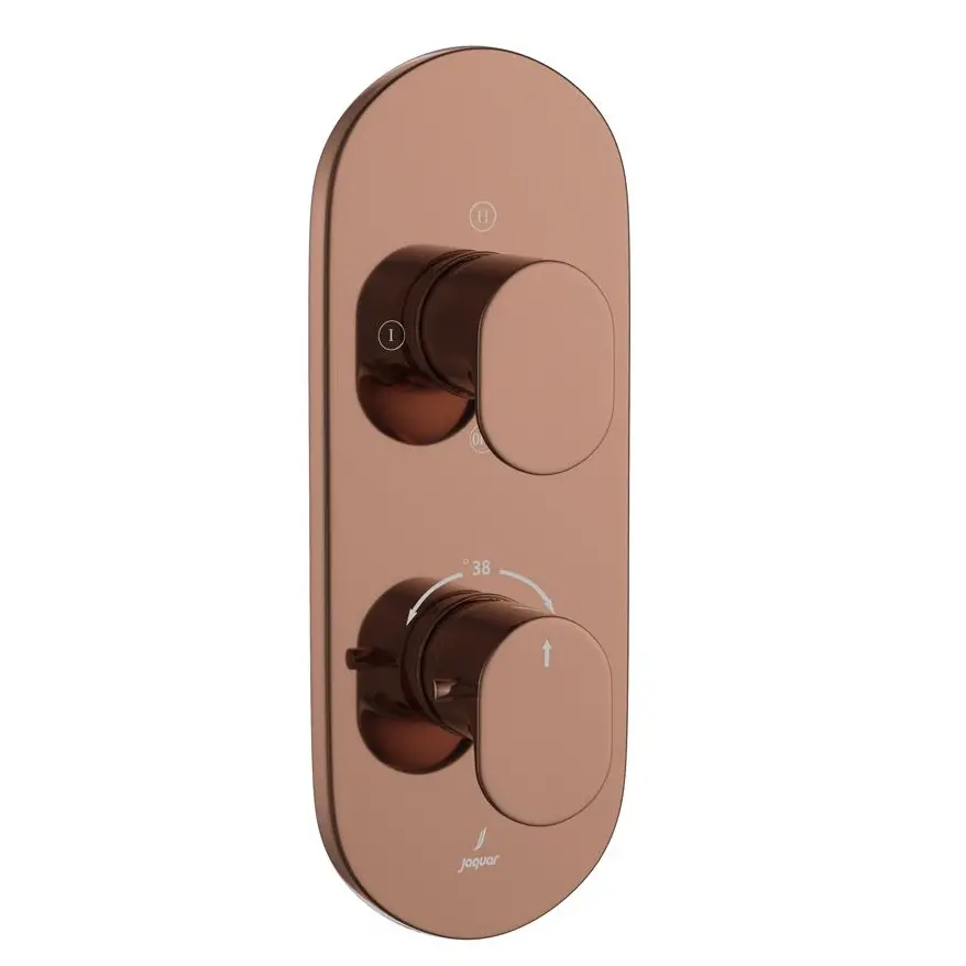 Jaquar Blush Gold PVD Opal Prime Aquamax 3 Outlet Thermostatic Shower Mixer