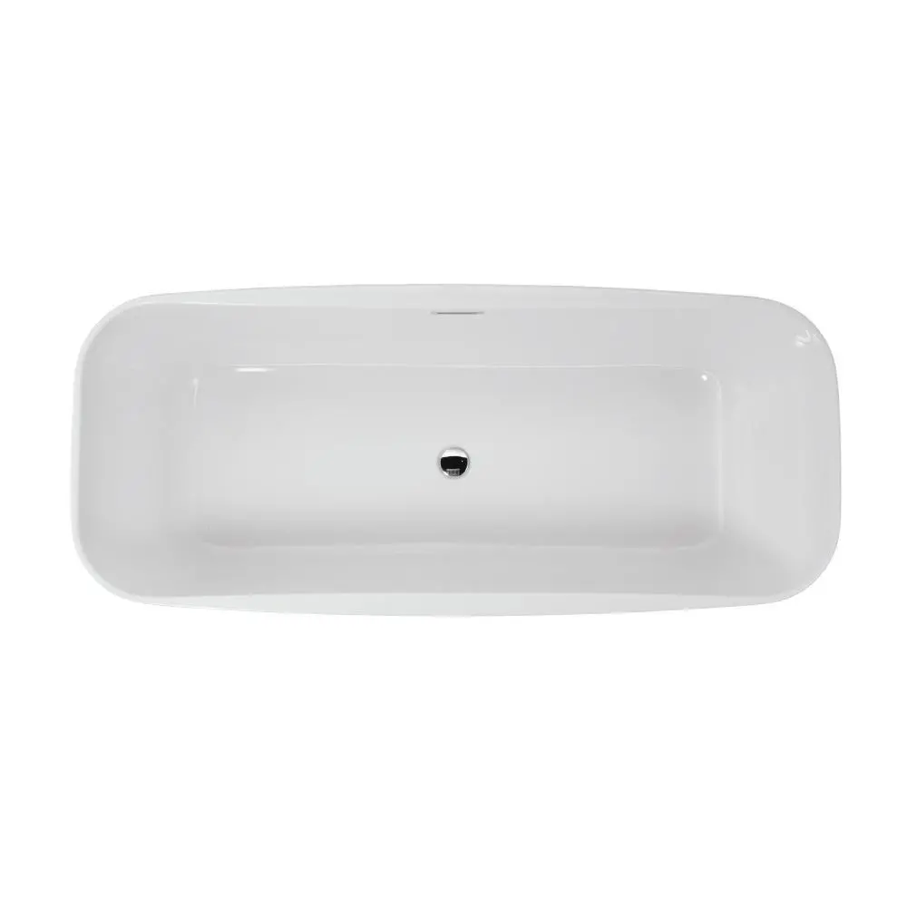Alaska White free standing bathtub with over flow & waste 1712x760mm