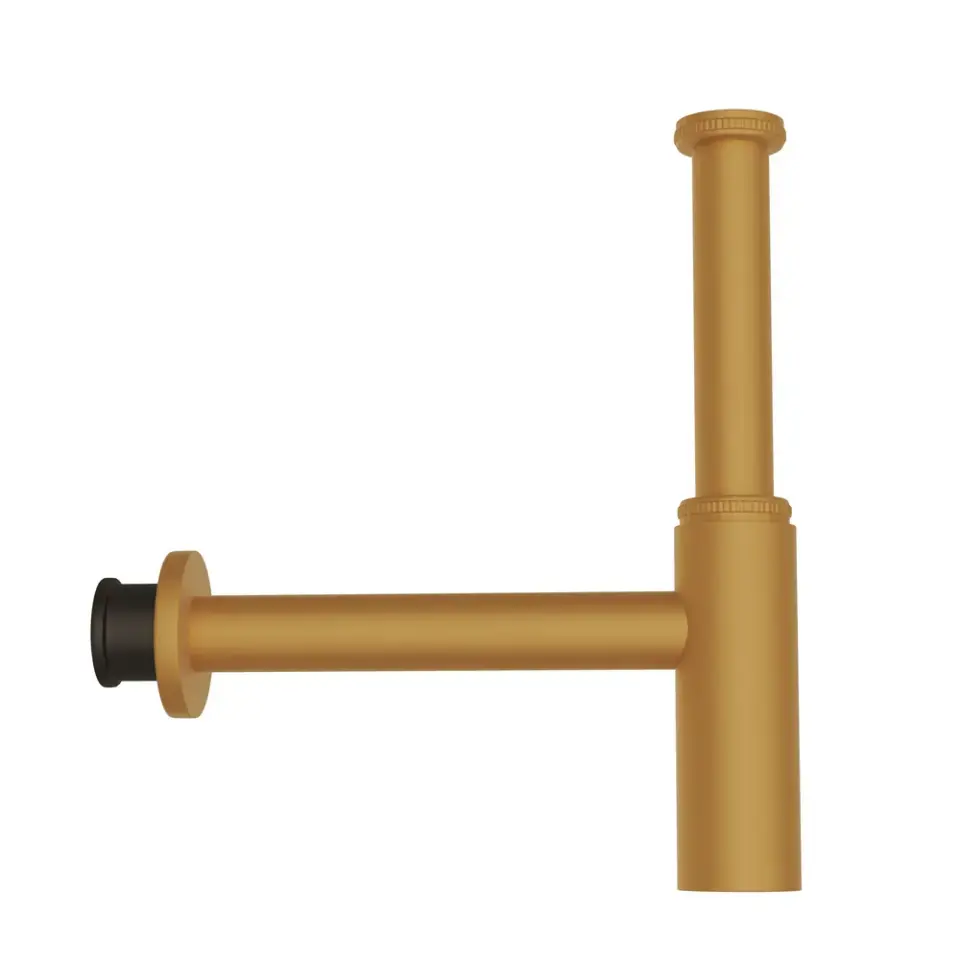 Jaquar Allied Bottle Trap with 250mm & 190 mm Long Wall Connection Pipes & Wall Flange Gold Matt PVD