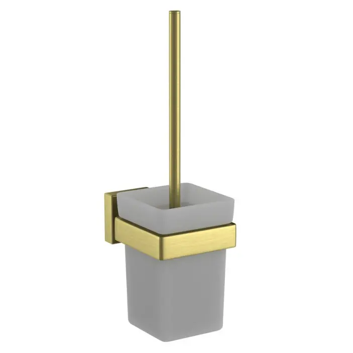 Jaquar Gold Bright PVD Kubix Prime Toilet Brush Holder Image 0