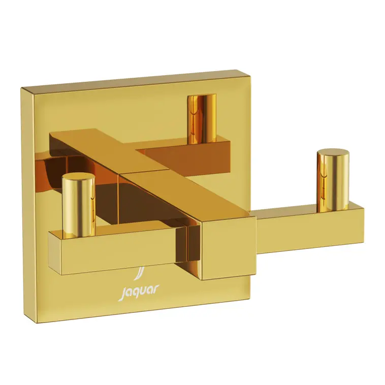 Jaquar Gold Bright PVD Kubix Prime Double Robe Hook