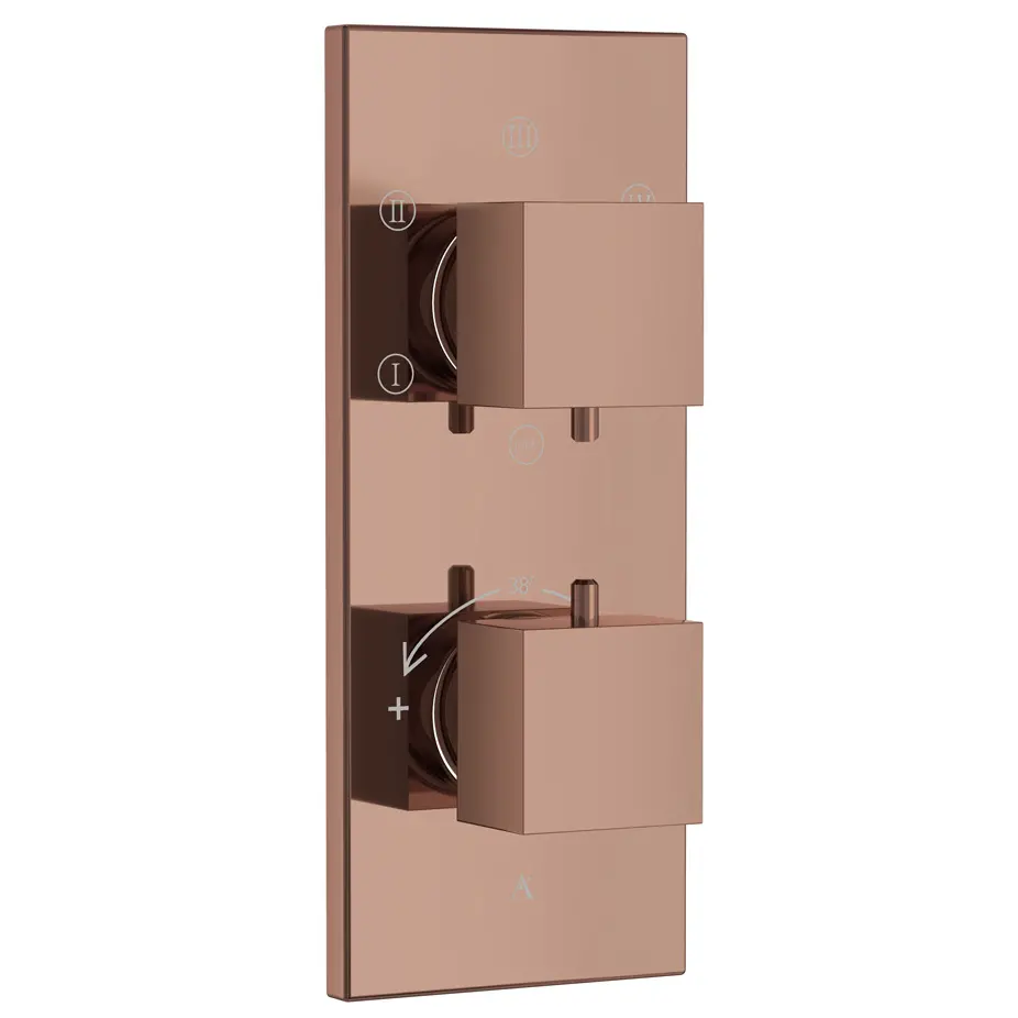 Artize Blush Gold PVD Thermatik-S in-wall thermostatic shower valve with 5-way outlets Image 0
