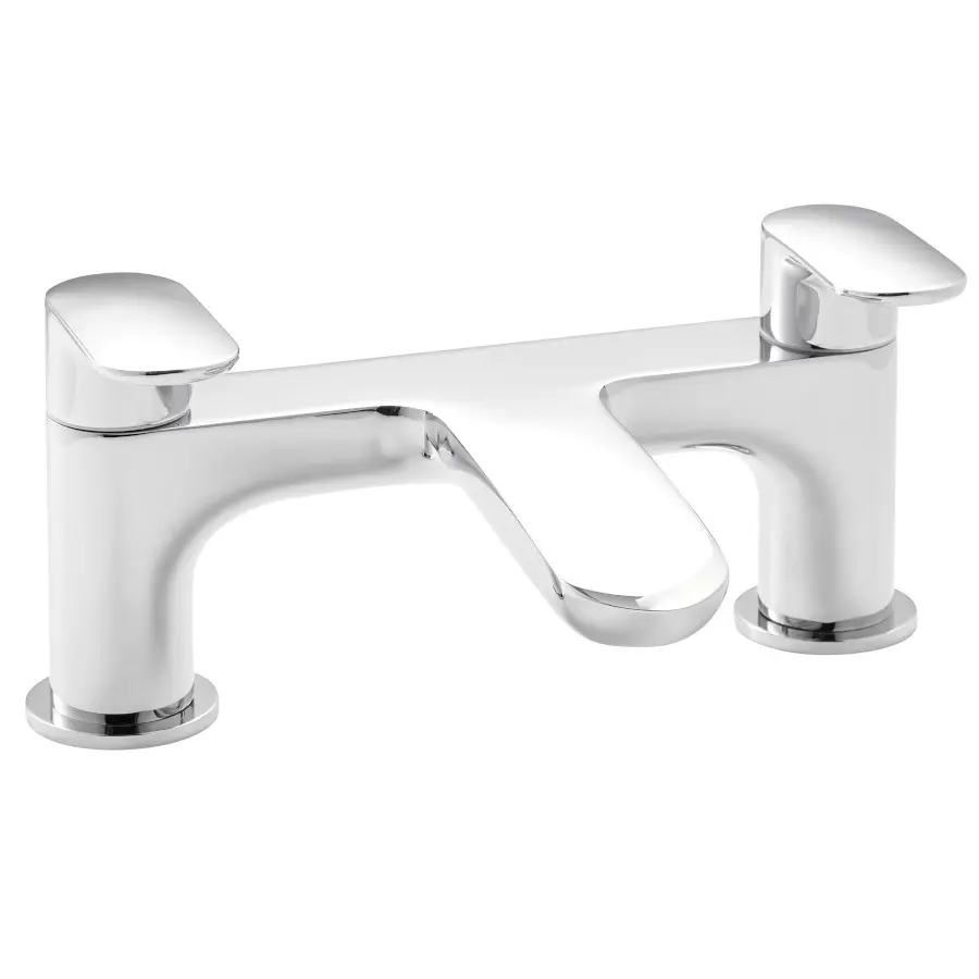 Verve Chrome Bath Filler Tap with Clicker Waste